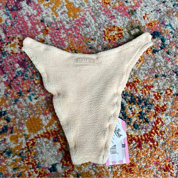 Mc2 Saint Barth NWT Cream Cinched Smocked Bikini‎ Bottoms - Picture 6 of 6